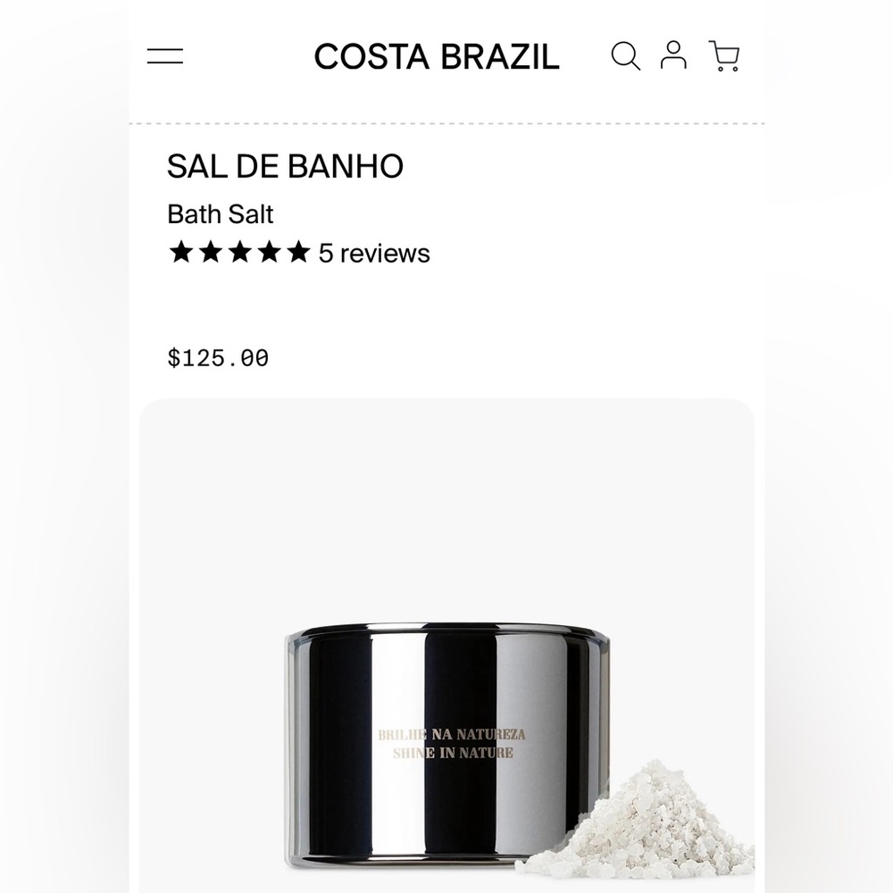 Costs Brazil - Bath Salts - New in sealed bag!